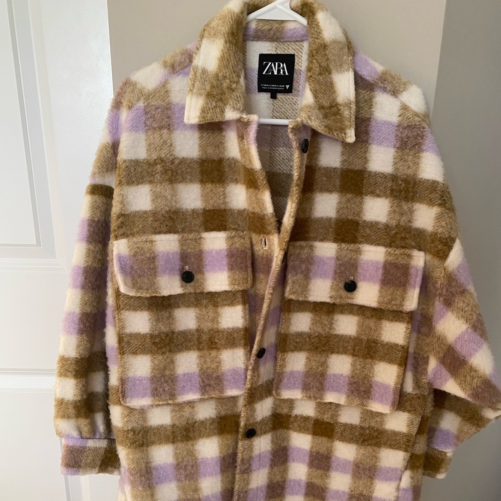 ZARA NEVER WORN Plaid Shacket